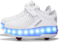 LED Light Up Roller Shoes for Boys Girls Kids - USB Rechargeable