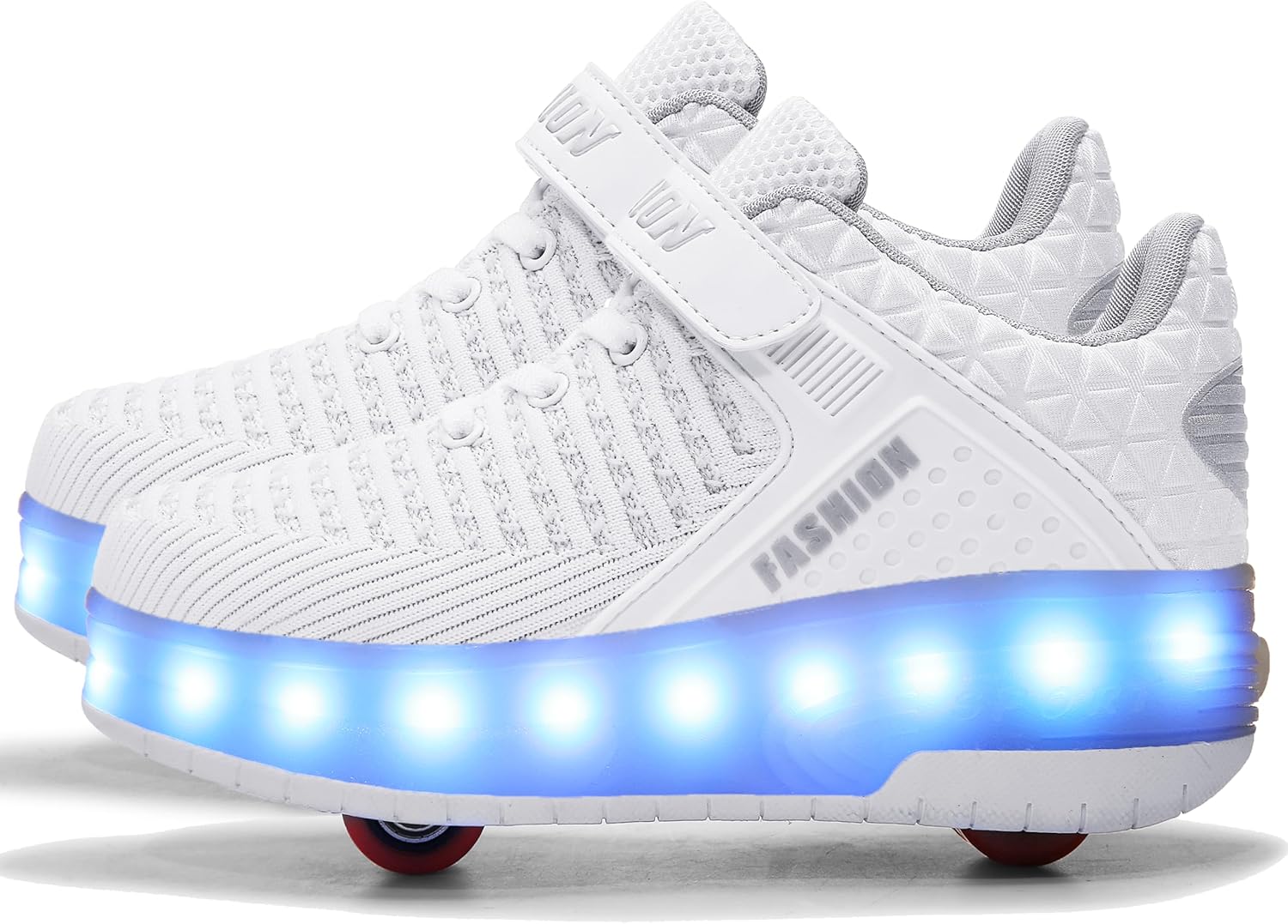 Aikuass USB Chargable LED Light Up Roller Shoes for Kids