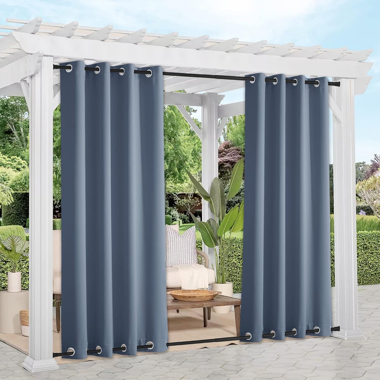 NICETOWN Waterproof Outdoor Curtains for Patios and Pergolas