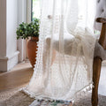 Off White Lace Curtains 84 in Long - Vintage Cotton Sheer Panels
