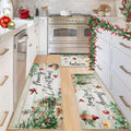 Ileading Christmas Kitchen Rugs Set of 3 for Festive Decor