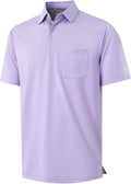 Mens Polo Shirt for Men - Dry Fit Jacquard Performance Polo