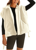 Sherpa Jacket for Women Casual Fleece Vest Oversized Sleeveless boxy