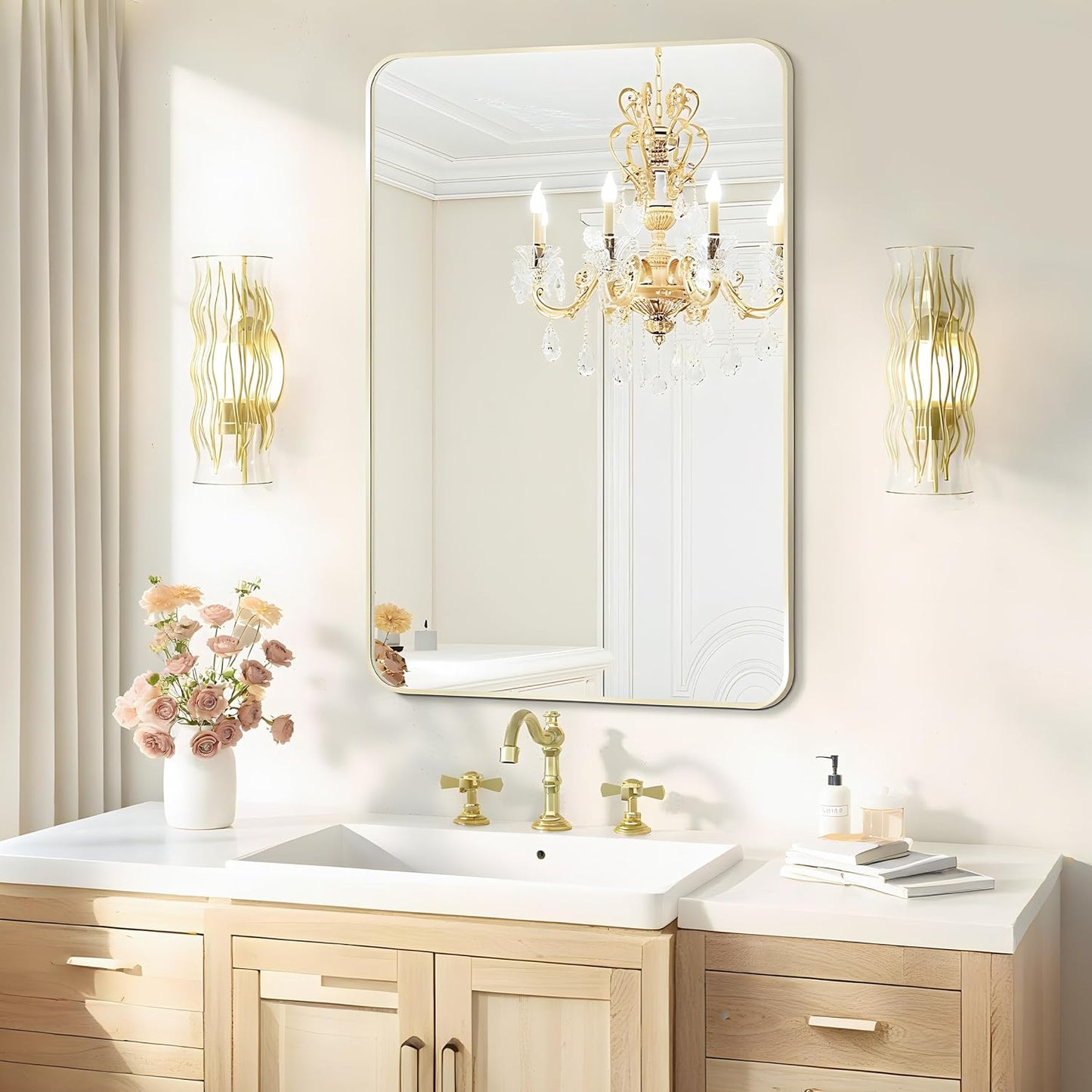 24x36 Rounded Rectangle Bathroom Mirror for Modern Decor