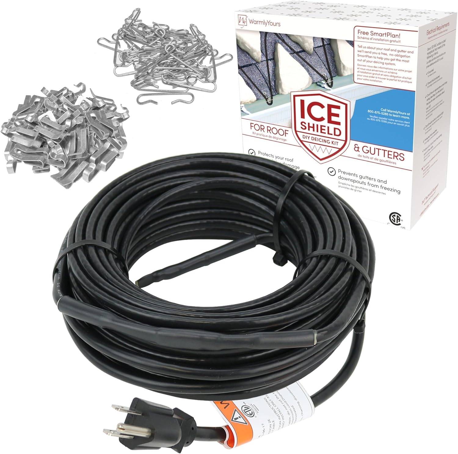 Roof Snow De-Icing Heat Cable by WarmlyYours for Winter Safety