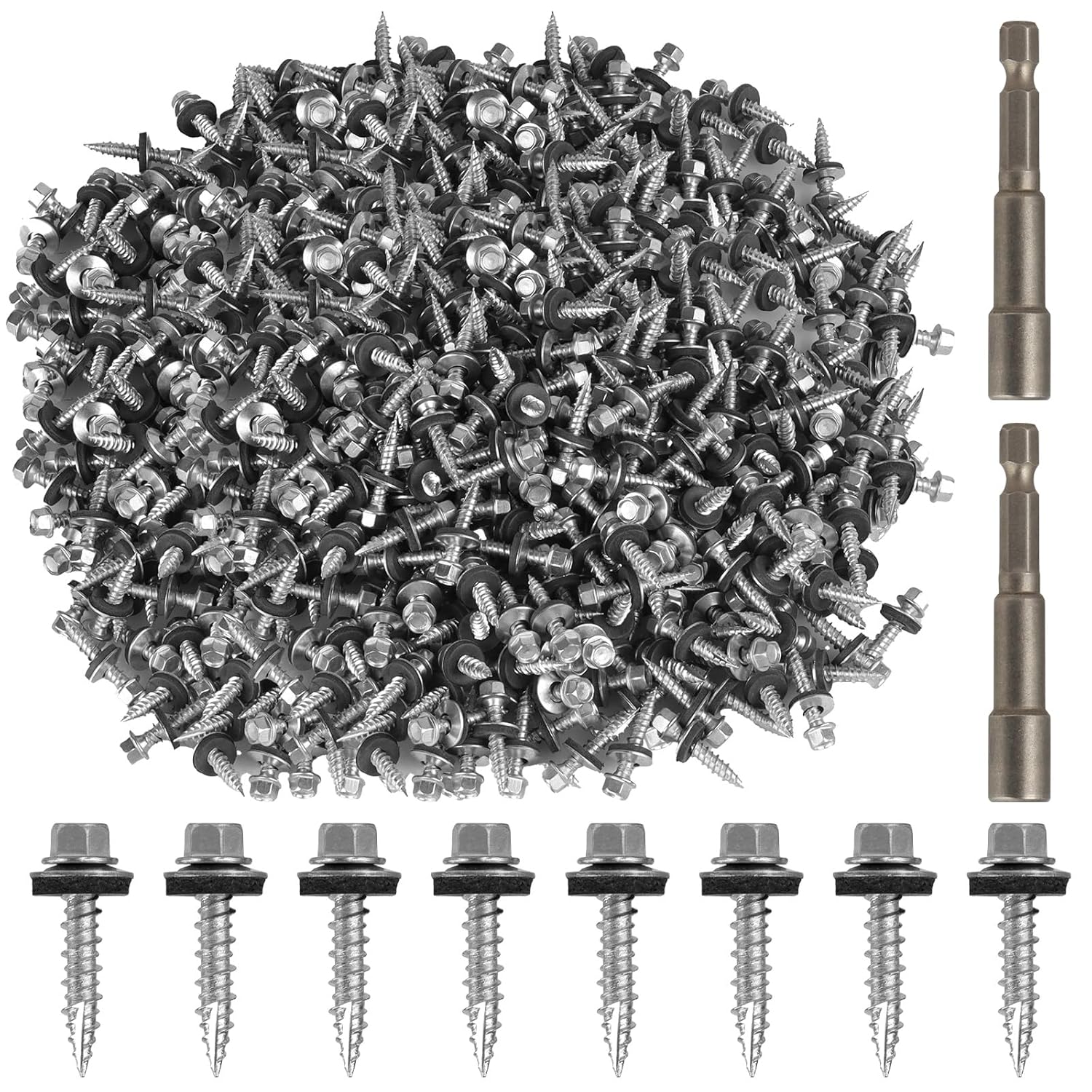 Metal Roofing Screws with Rubber Washers for Reliable Sealing