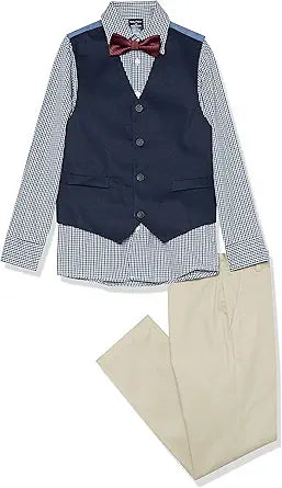 Nautica Boys 4-Piece Vest Set: Dress Shirt, Tie, Pants Included