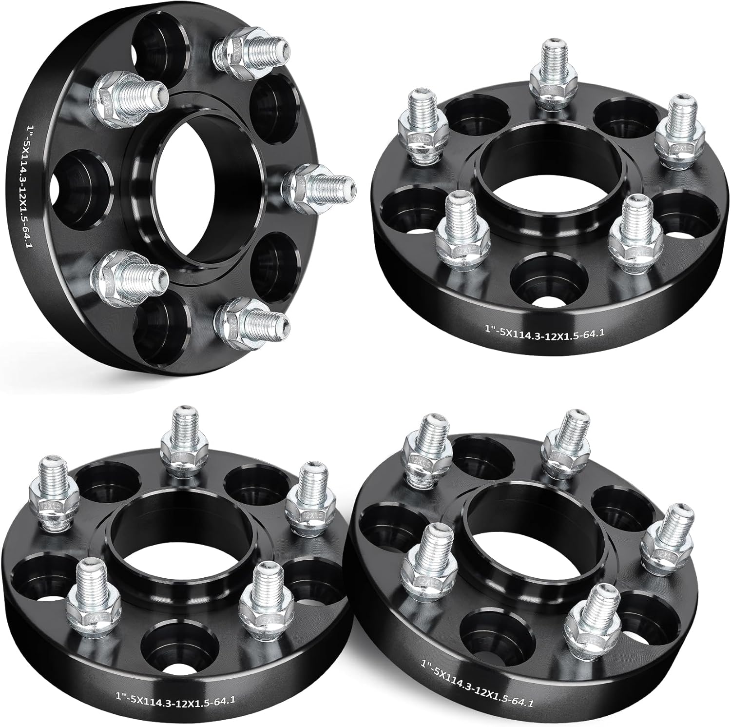 EVIL ENERGY 5x4.5 Wheel Spacers 1 inch for Honda Acura Models