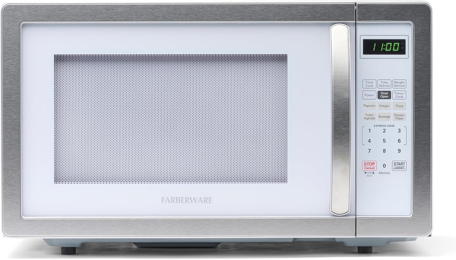 Farberware 1000W Microwave - LED Lighting & Child Lock