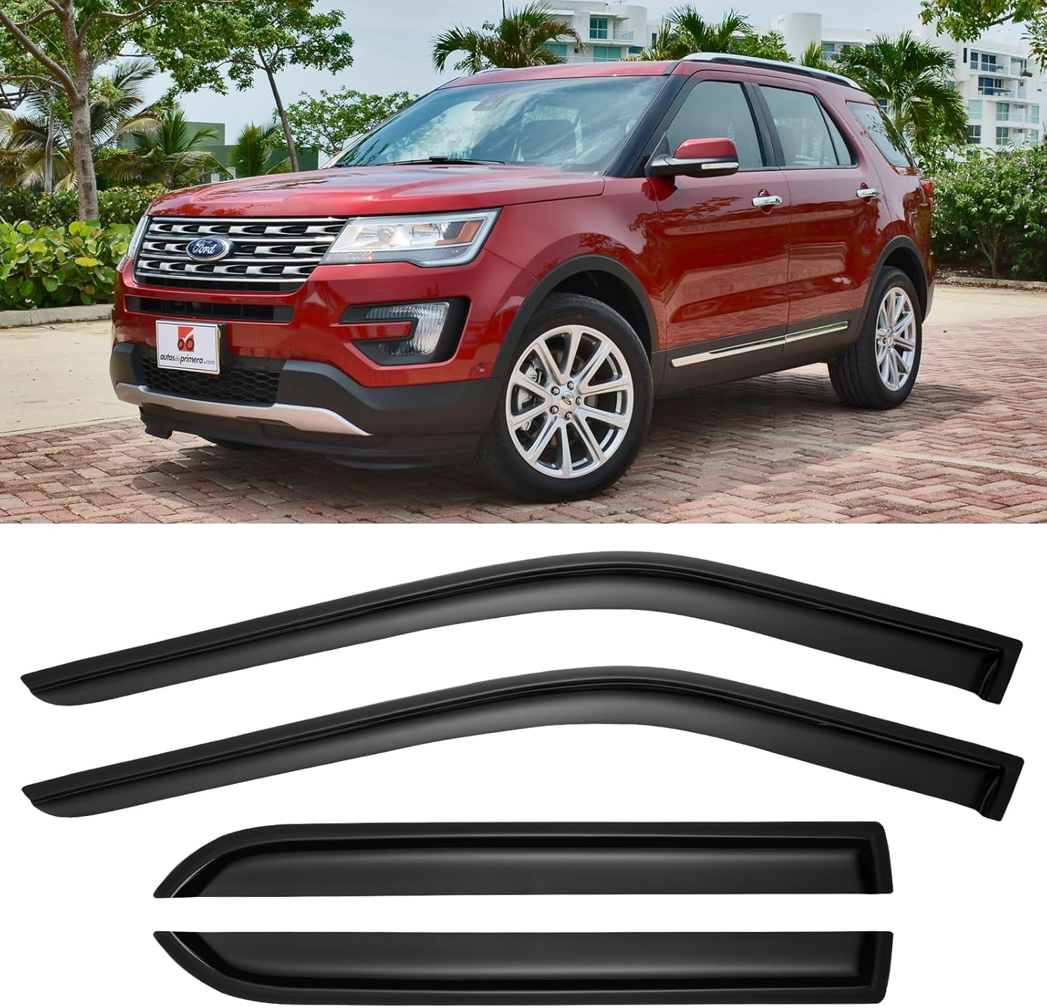 Window Rain Guards Visors for 2011-2019 Ford Explorer Models