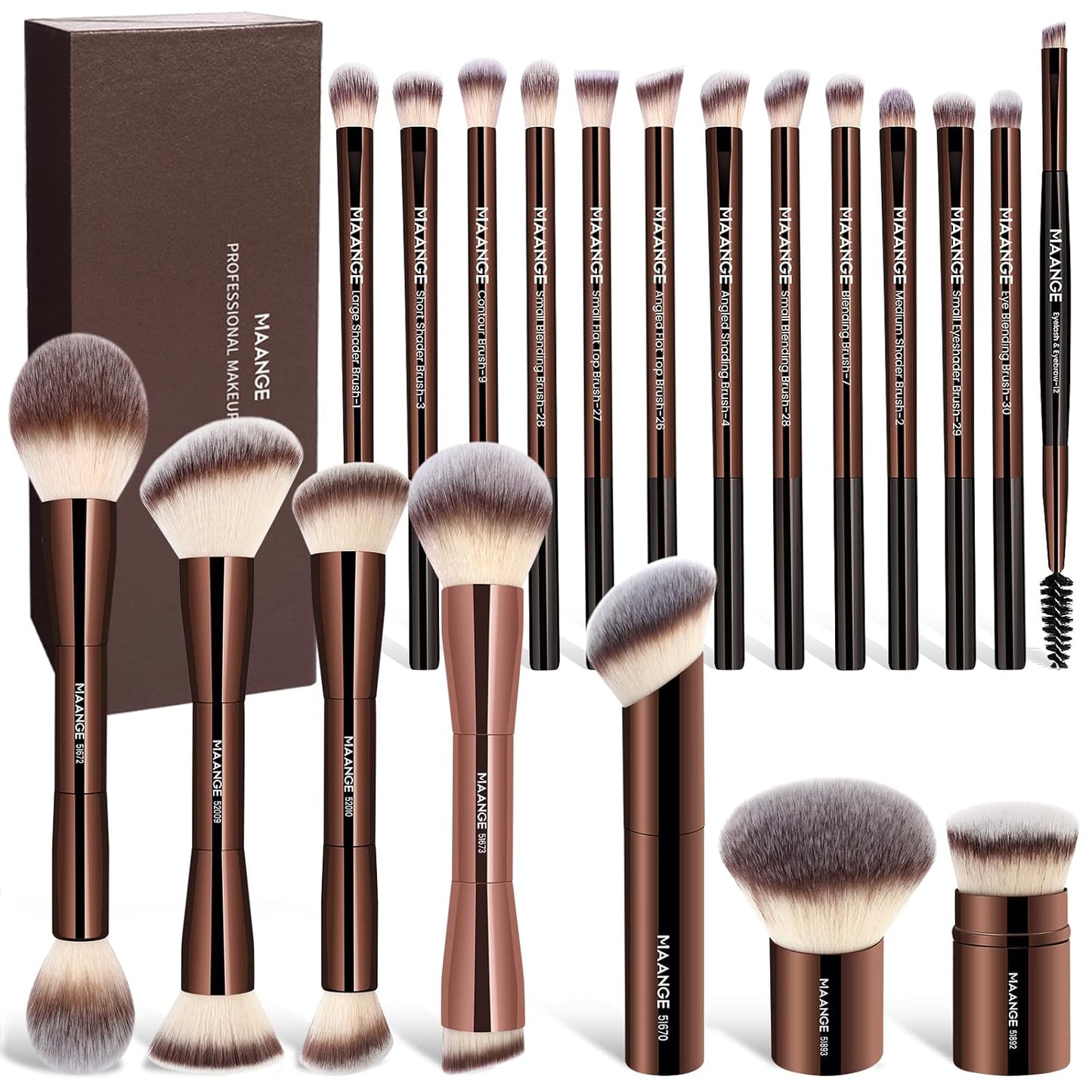 MAANGE 20 Pcs Makeup Brushes Set for Flawless Application