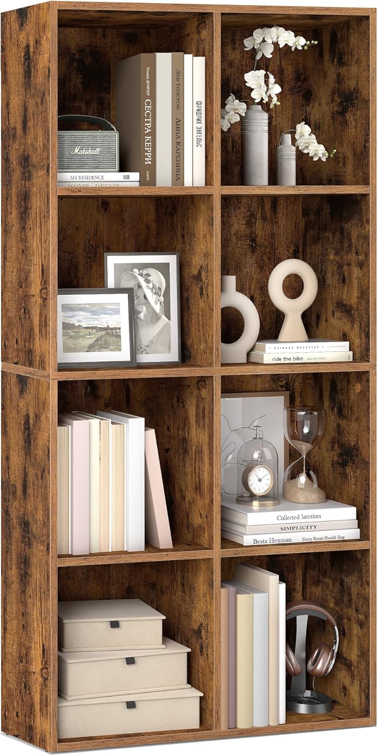 VASAGLE Custos Collection Bookshelf with 8 Compartments for Storage