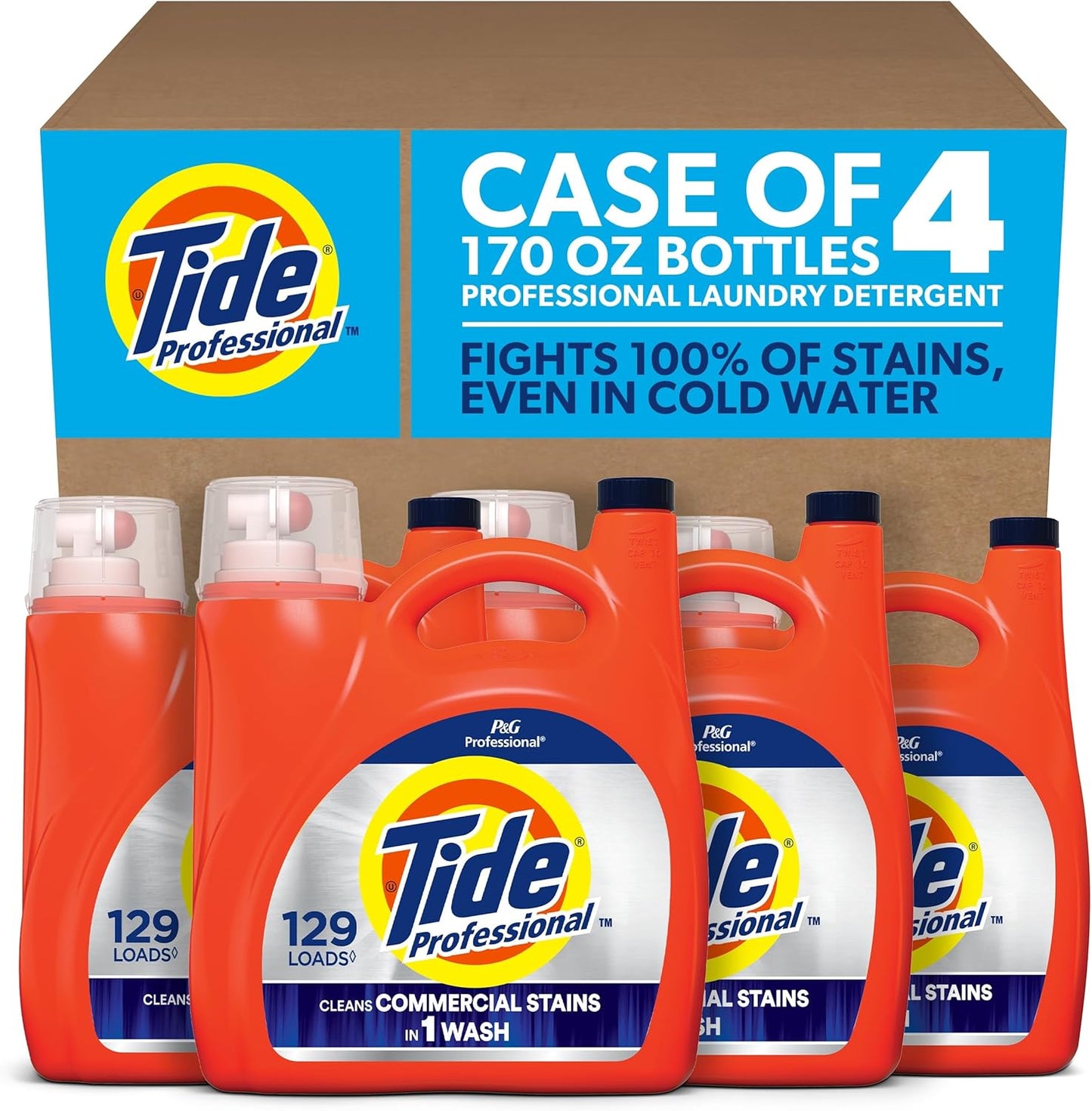 Tide Professional Liquid Laundry Detergent for Tough Commercial Stains
