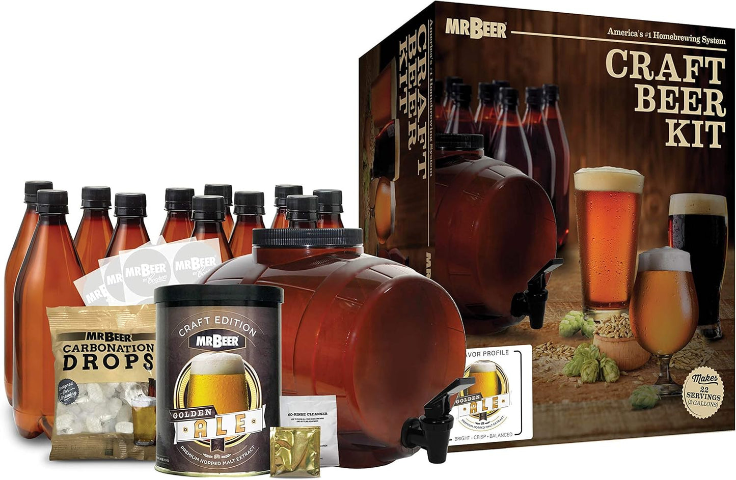 Mr. Beer Craft Beer Making Kit for Beginners - Complete DIY Set