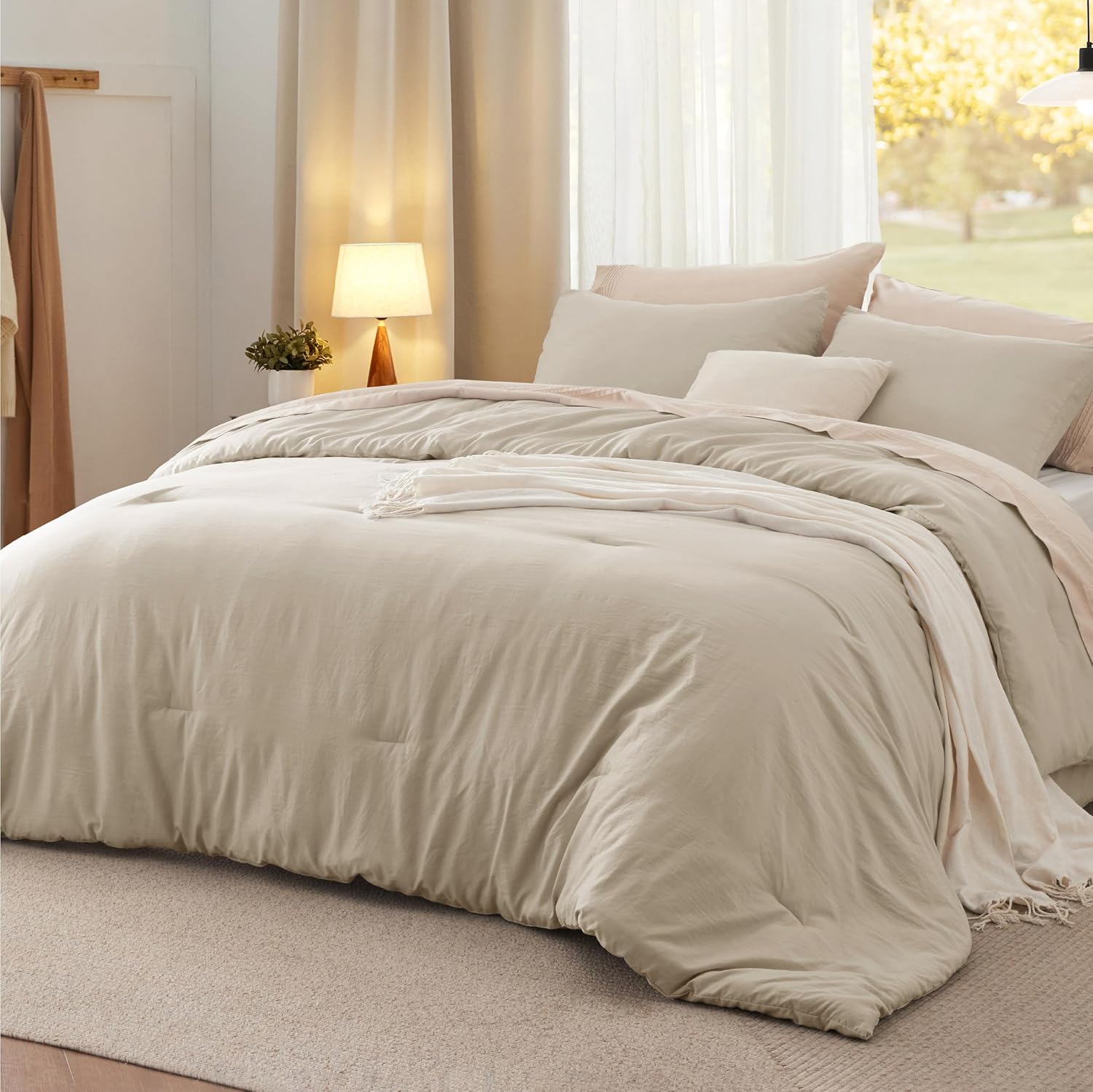 Bedsure King Size Comforter Set for All Seasons, Soft & Cozy