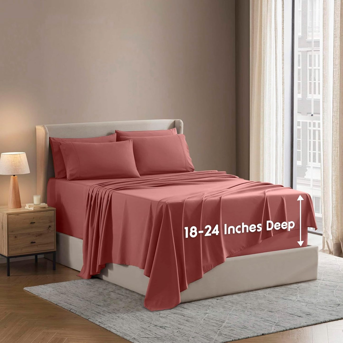 Nestl Extra Deep Queen Sheet Set - Luxury Cooling Bedding