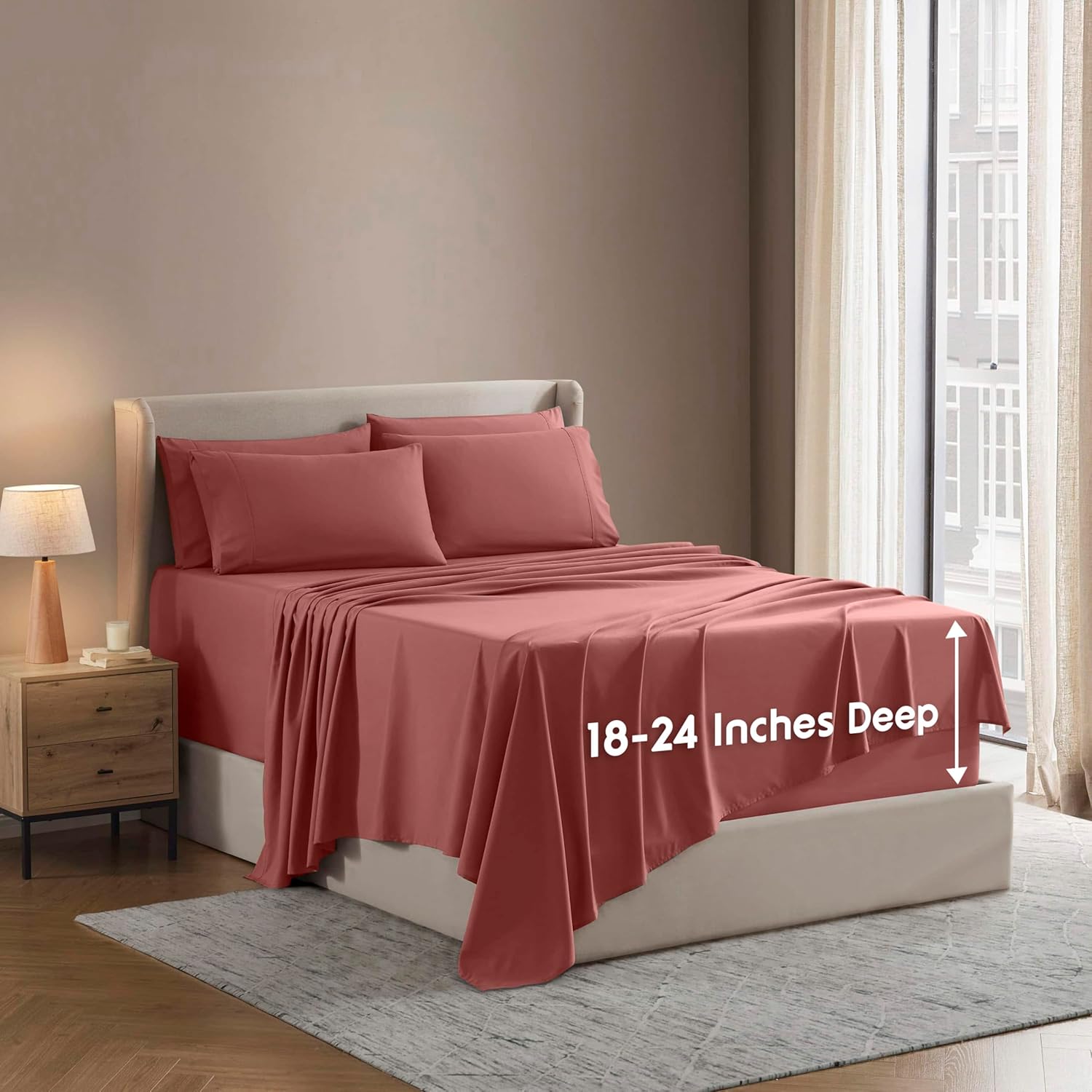 Nestl Extra Deep Queen Sheet Set - Luxury Cooling Bedding