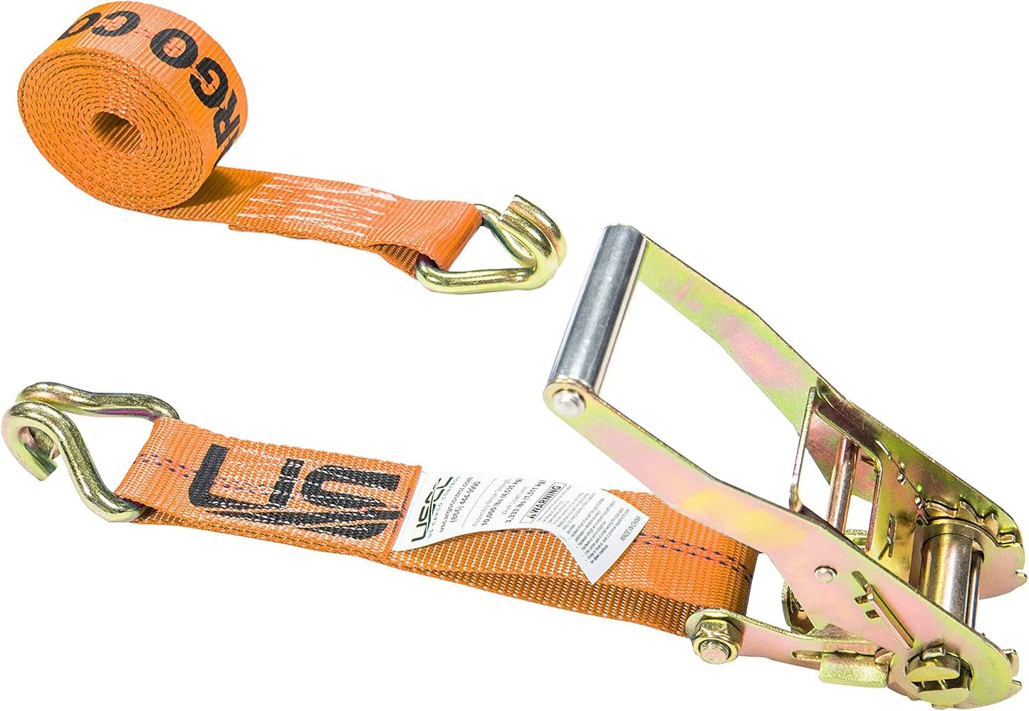 Ratchet Tie Down Strap 2 Inch x 12 Foot with Double J Hooks