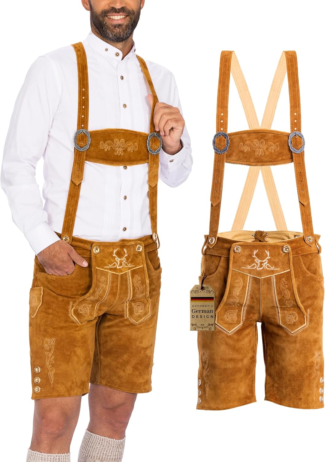 Authentic German Lederhosen for Men - Oktoberfest Outfit