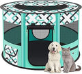 Portable Dog Playpen Foldable Pet Playpen with Waterproof Bottom - L