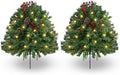 Lighted Artificial Christmas Urn Filler 23 in 2 Pack - Pre-lit Mini