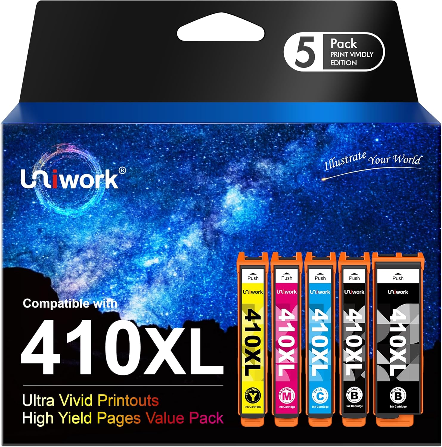 High-Yield 410XL Ink Cartridge for Epson Printers