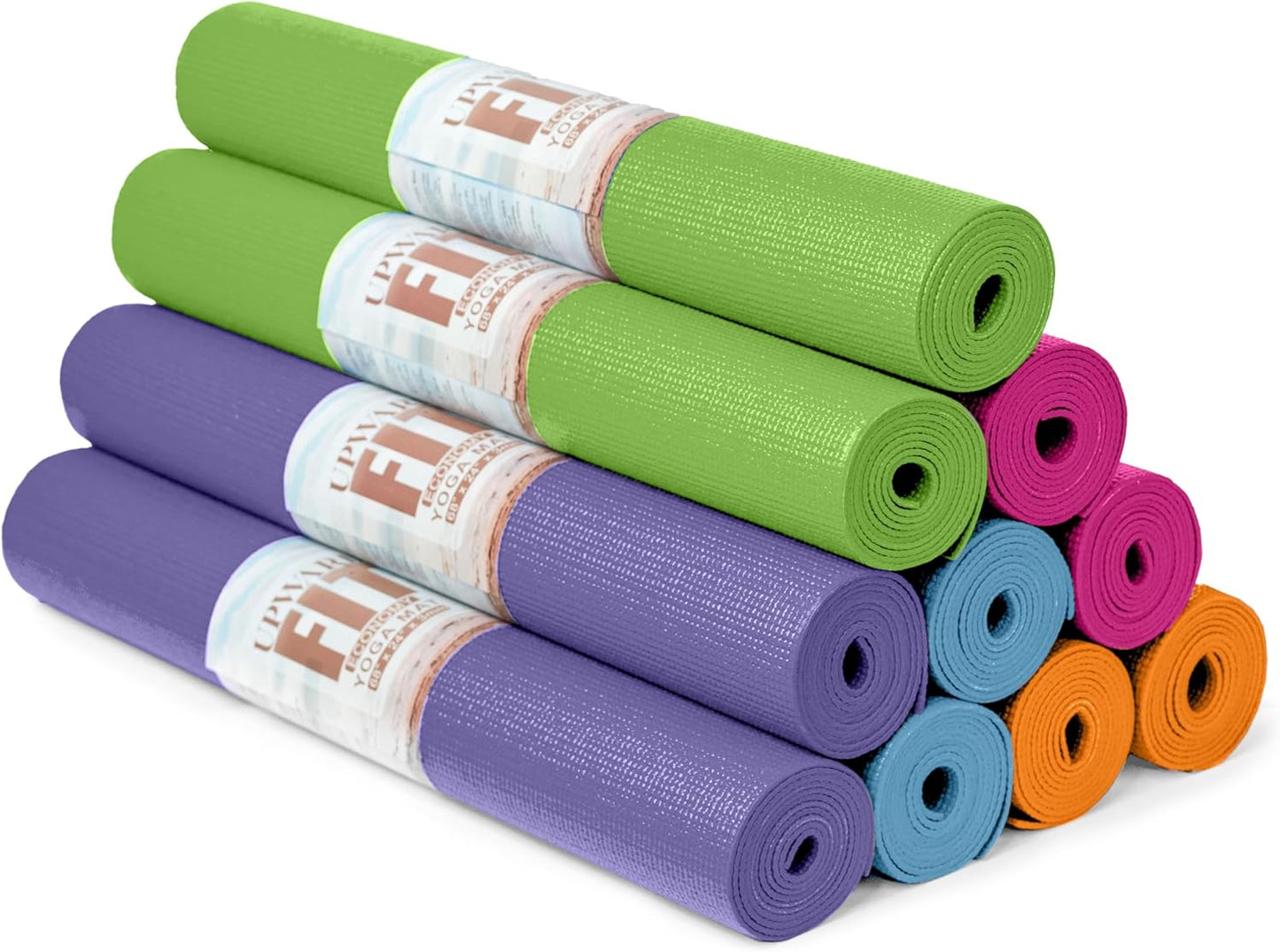 10 Pack Economy Yoga Mats for Home Workout and Studios