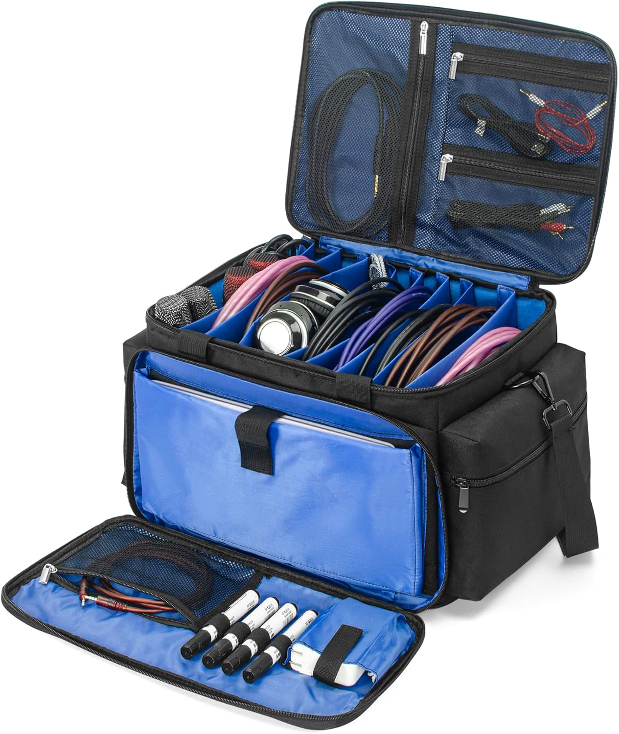 AKOZLIN Cable File Bag: Durable Organizer for DJ Gear & Accessories