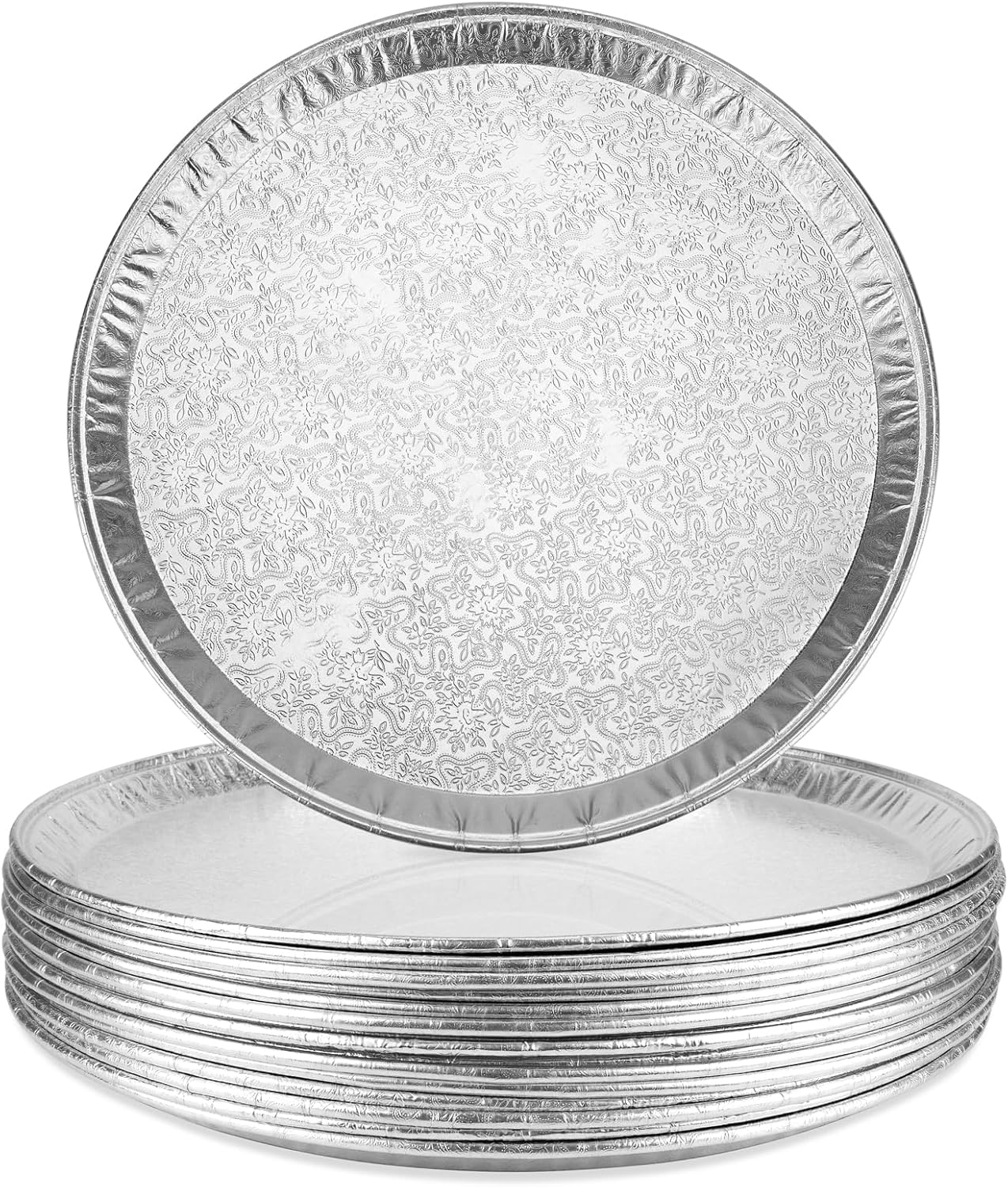 15 Pack Large Disposable Aluminium Foil Serving Platters for Parties