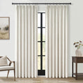 Topfinel Pinch Pleated Curtains 96 in 2-Panel Set - 100% Blackout