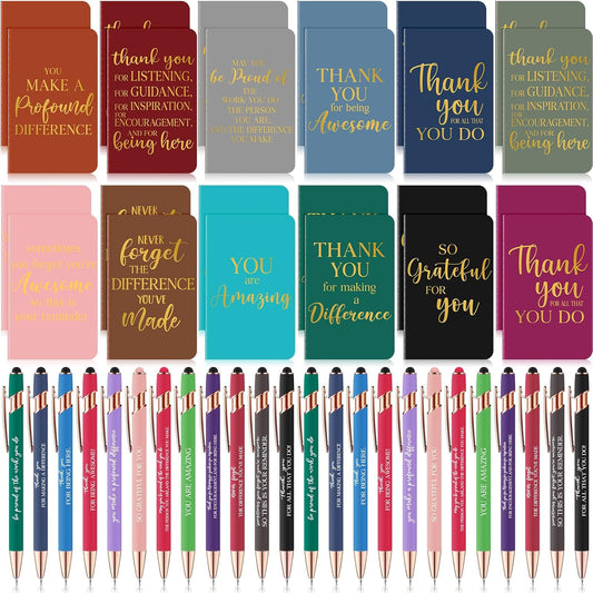 Motivational Notebooks Set - 48 Pcs Thank You Gifts