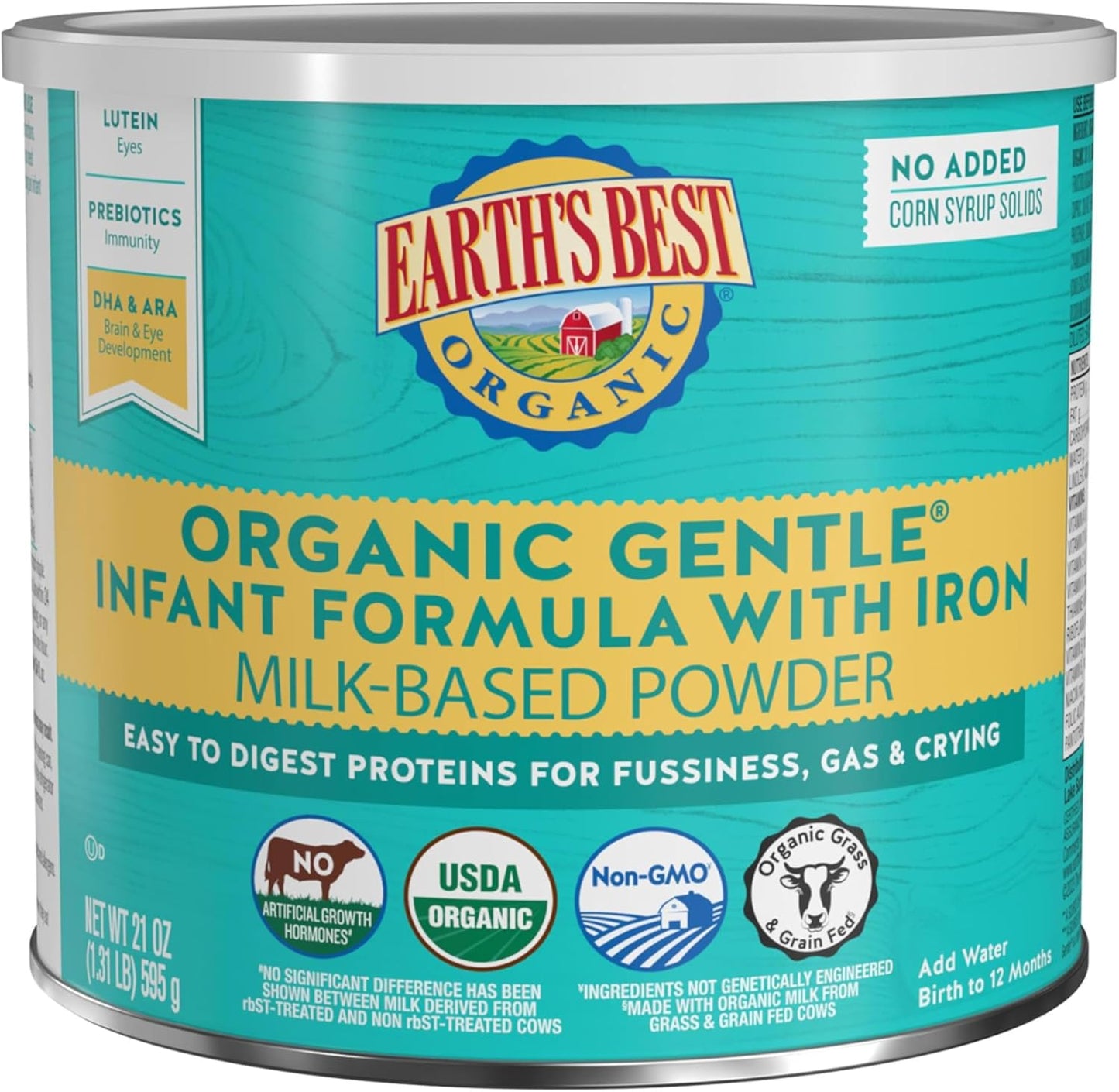 Earth's Best Organic Baby Formula for Gentle Infant Nutrition