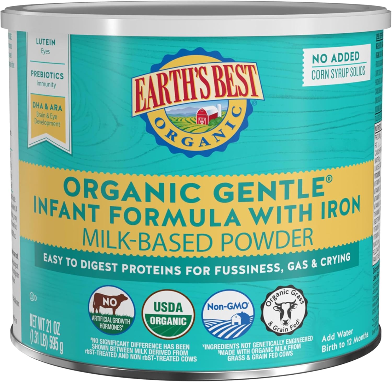 Earth's Best Organic Baby Formula for Gentle Infant Nutrition