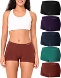 BAMBOO COOL Boyshort Panties Seamless Mid Waist - Soft Stretch