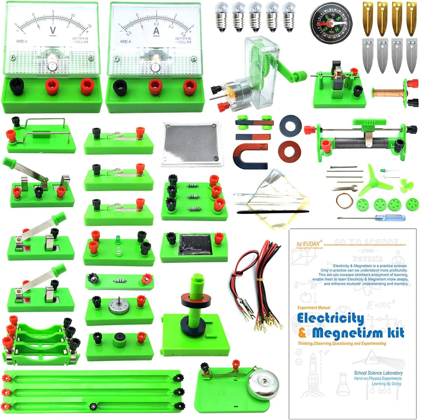 EUDAX School Physics Labs Electricity and Magnetism Experiment Kit