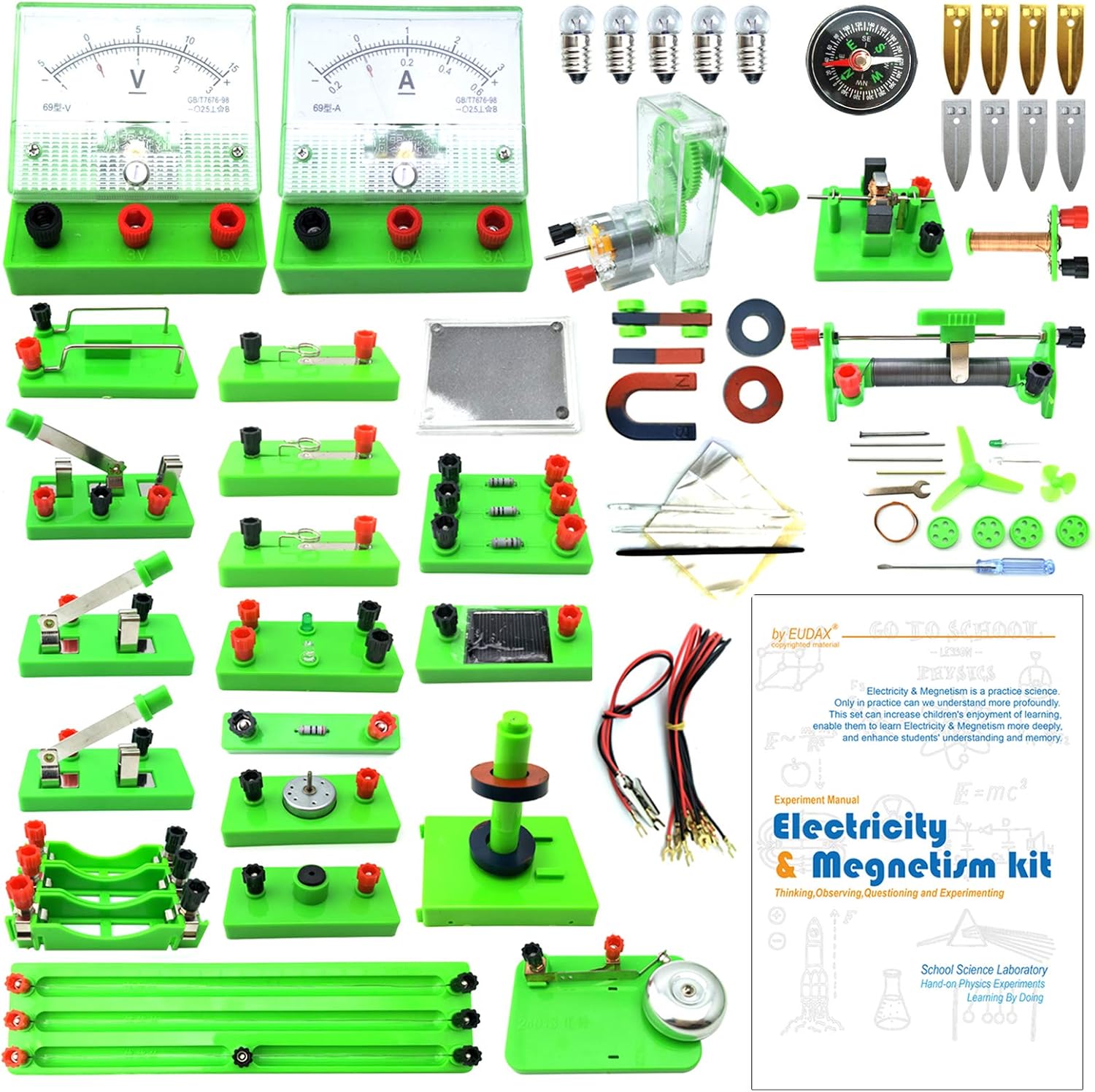 EUDAX School Physics Labs Electricity and Magnetism Experiment Kit