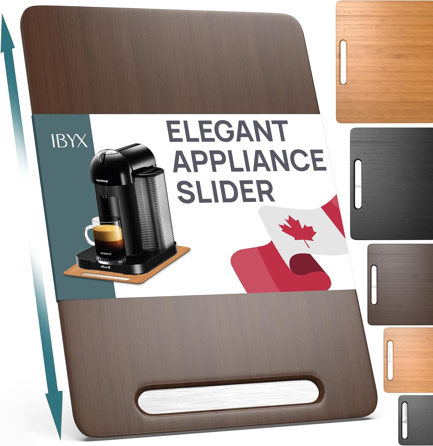 Ibyx Elegant Sliding Tray for Coffee Makers and Kitchen Appliances
