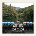 wallsthatspeak 24x24 White Picture Frame for Posters and Puzzles