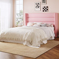 Allewie Velvet Headboard Full Size Platform Bed Frame for Modern Rooms