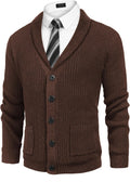 Fashionable Men's Shawl Cardigan Sweater for Chic Comfort