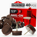 Nail-on Felt Pads 1.1 in 40 PCS - Heavy Duty Chair Leg Floor
