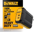 DEWALT Heavy Duty 100W USB C Charger Block (GaN) - Fast 2-Port
