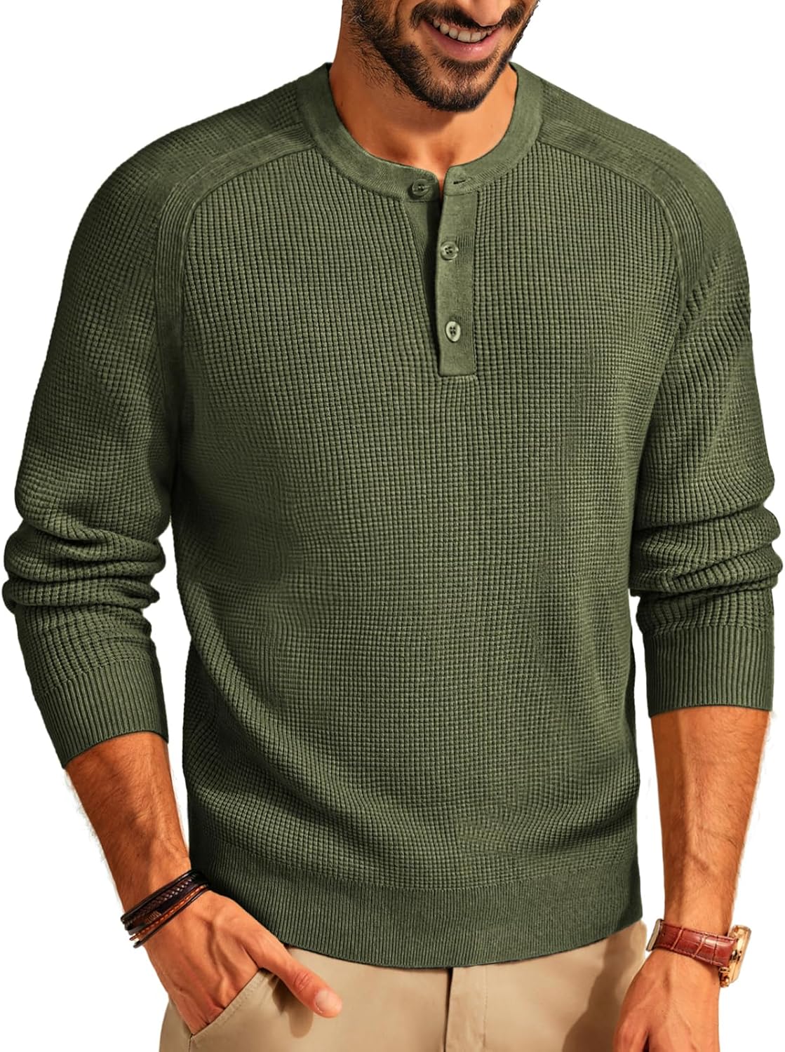 PJ PAUL JONES Men's Solid Color Soft Warm Pullover Sweater