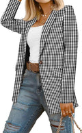 Women Business Casual Blazer with Lined Interior - Single Button Work