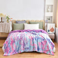 Super Soft Faux Fur Sherpa Blanket Queen Size - Cozy Tie-Dye Plush