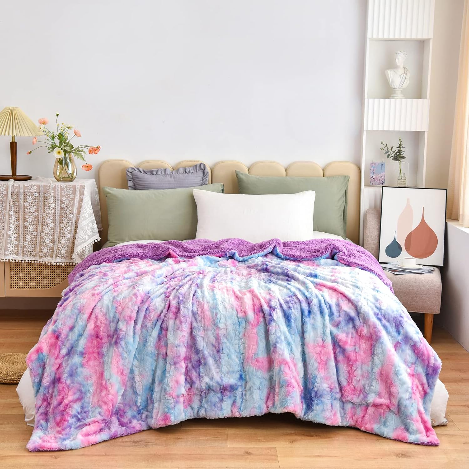 Super Soft Faux Fur Blanket Queen Size for Cozy Comfort