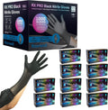 Raxwell Black Nitrile Disposable Gloves, 6.5 mil - Heavy Duty