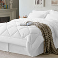 Newspin King Comforter Set White - All Season Bed in a Bag