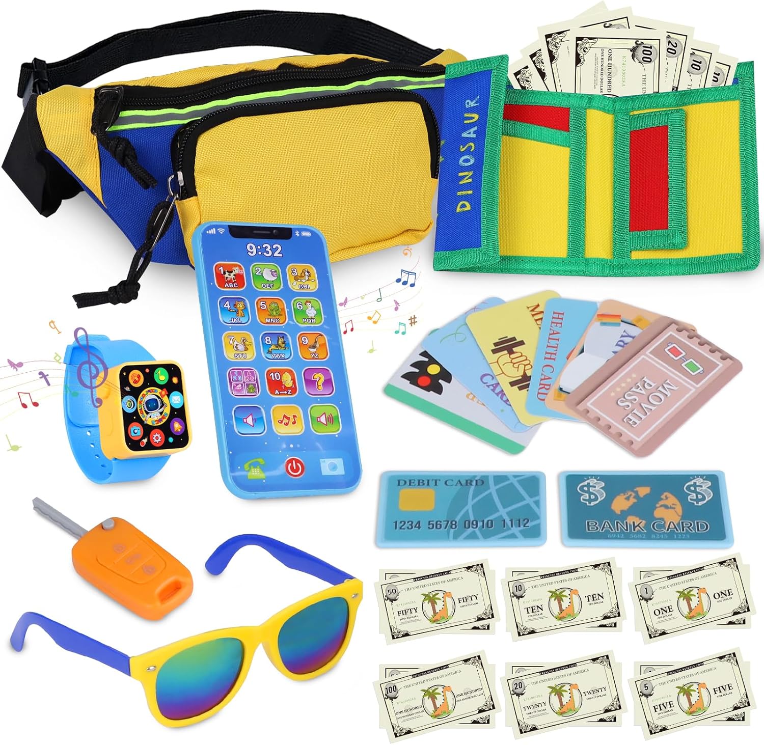 Little Boys Dino Wallet Set: Play, Learn & Explore!