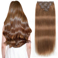 Clip in Hair Extensions Real Human Hair 18 in 150g - Soft Straight